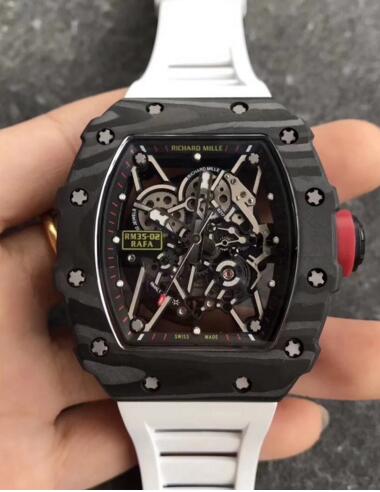 Review Richard Mille RM35-02 white rubber straps watch
